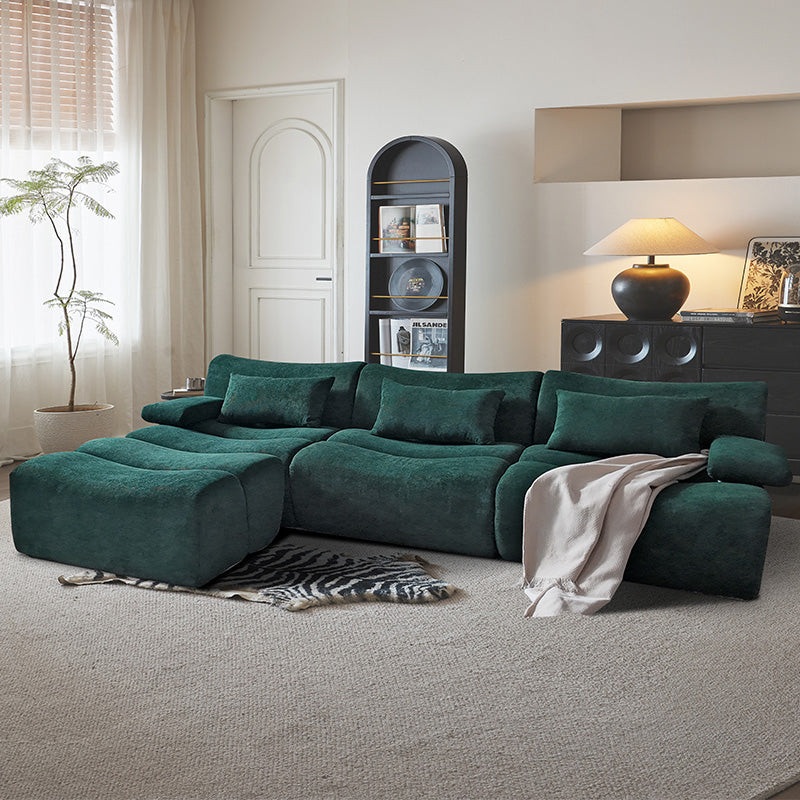 compressed sofa green